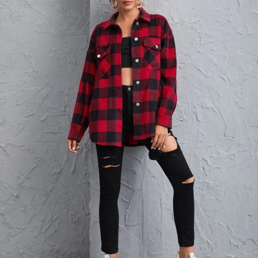 Autumn Buffalo Print Flannel Jacket - Picture 4 of 7